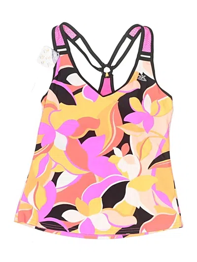 Pre-owned Zeroxposur Swimsuit Top Pink Print Pattern Swimwear