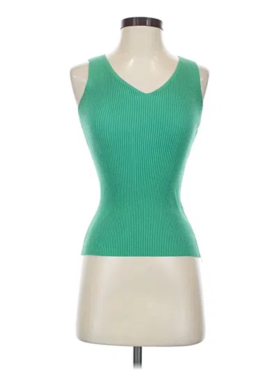 Pre-owned Zesica Sleeveless Top Green Scoop Neck Tops