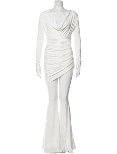 Pre-owned Zhivago Cowl Neck Jumpsuit In White