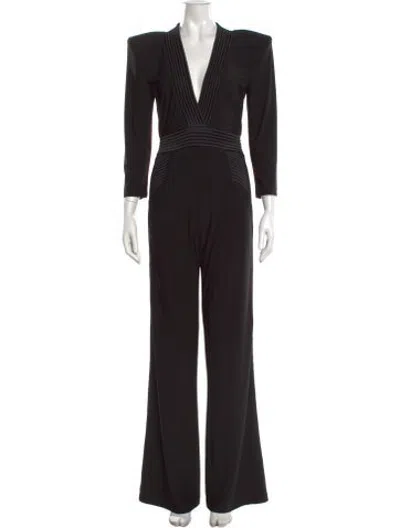 Pre-owned Zhivago V-neck Jumpsuit In Black