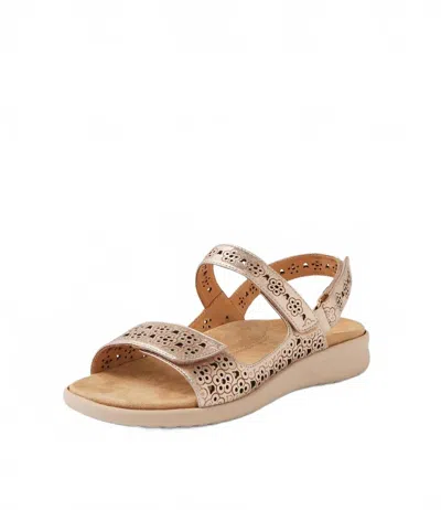 Ziera Women's Belon-w Sandals In Champagne-almond Leather In Multi