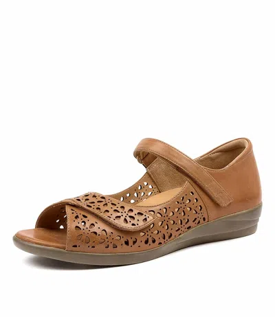 Ziera Women's Daffodil-w Sandals In Tan Leather In Brown