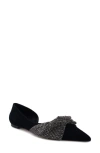 Zigi Odette Half D'orsay Flat In Black