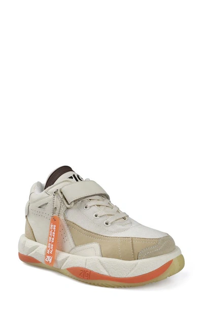 Zigi Torani Platform Sneaker In White/beige