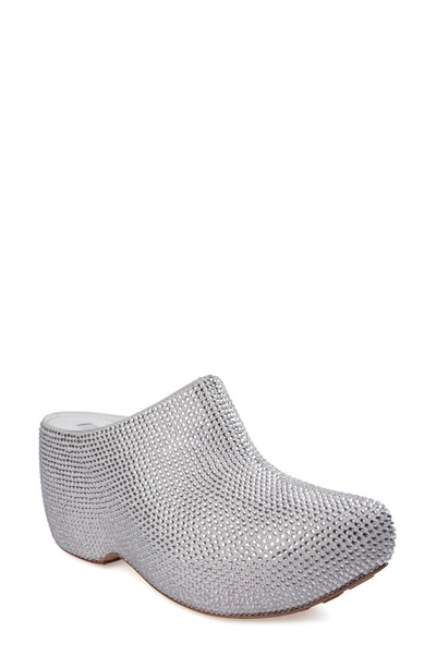 Zigi Ziska Embellished Clog In Silver