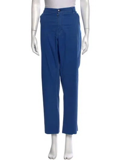 Pre-owned Zilli Straight Leg Pants In Blue