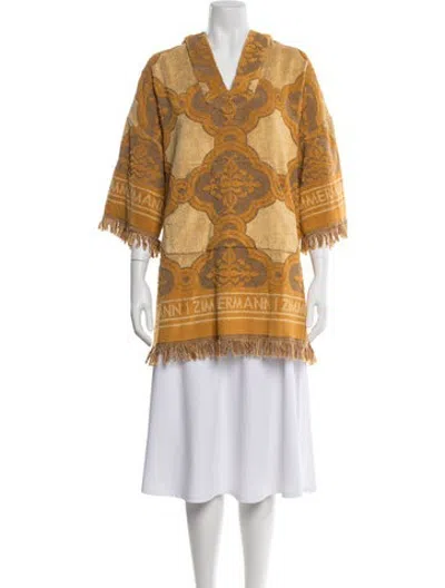 Pre-owned Zimmermann 2021 Patterned Lounge Set In Yellow
