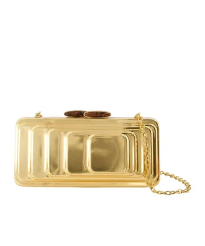 Zimmermann Alight Chain Clutch Bag In Gold