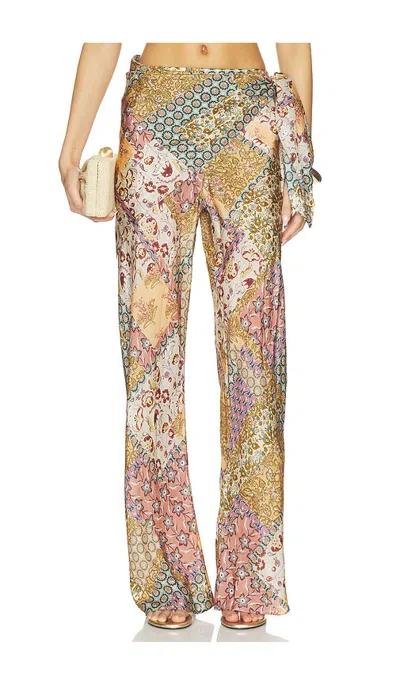 Zimmermann Bias Pant In Floral Patchwork