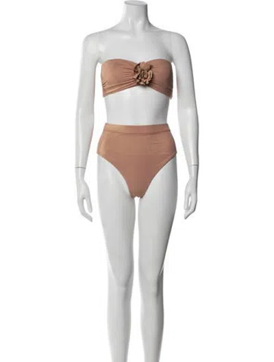 Pre-owned Zimmermann Bikini W/ Tags In Brown