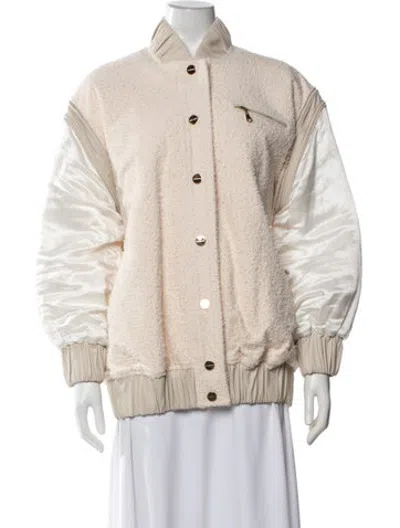Pre-owned Zimmermann Bomber Jacket In Neutrals