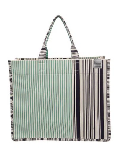 Pre-owned Zimmermann Canvas Tote In Blue/neutrals