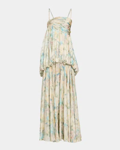 Zimmermann Clash Billow Maxi Dress In Washed Floral