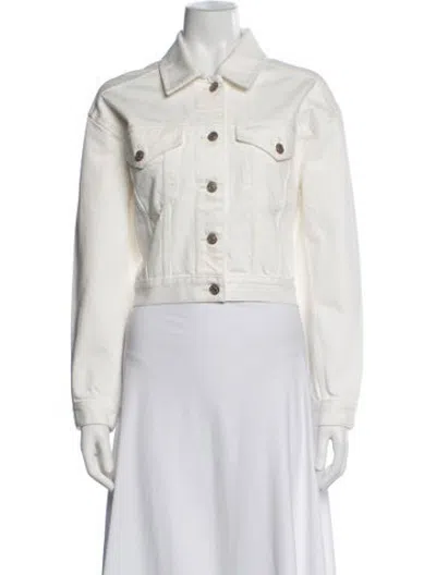 Pre-owned Zimmermann Denim Jacket W/ Tags In White