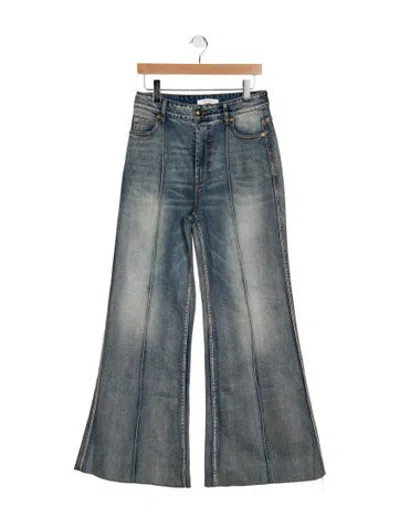 Pre-owned Zimmermann High-rise Flared Jeans In Blue