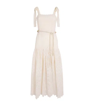 Zimmermann Lace Indra Maxi Dress In Neutral
