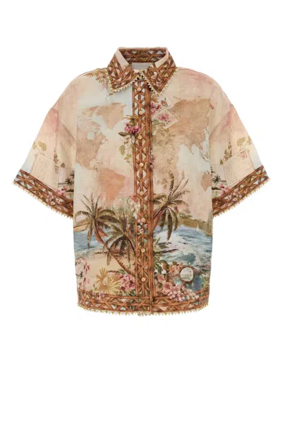 Zimmermann Printed Linen Shirt