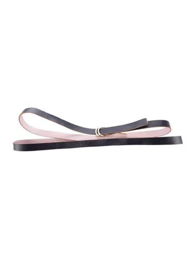 Pre-owned Zimmermann Skinny Leather Belt In Blue/pink