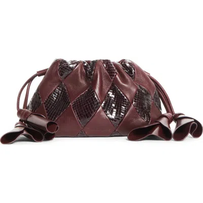 Zimmermann Small Cloud 91 Clutch In Burgundy