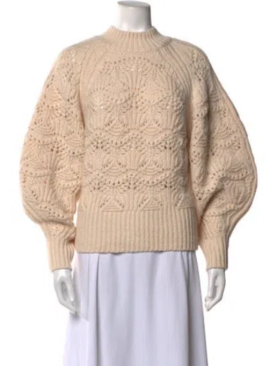 Pre-owned Zimmermann Wool Patterned Sweater W/ Tags In Neutrals