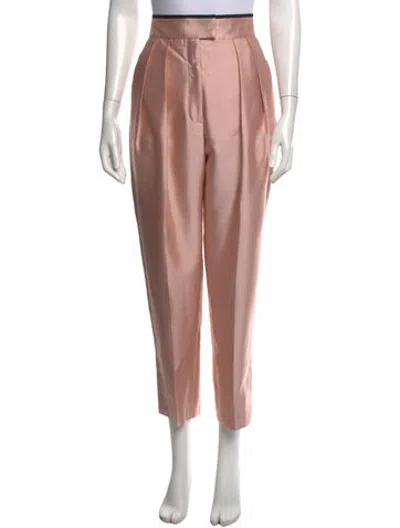 Pre-owned Zimmermann Wool Straight Leg Pants In Pink