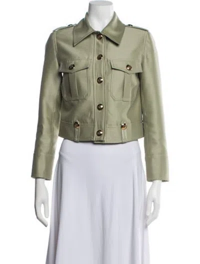 Pre-owned Zimmermann Wool Utility Jacket In Green