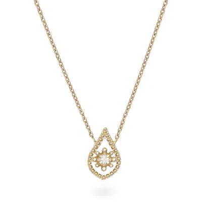 Zohreh Women's Diamond Paisley Teardrop Necklace 9k Gold