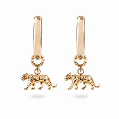 Zohreh Women's Tiger Hoop Earrings 9k Gold