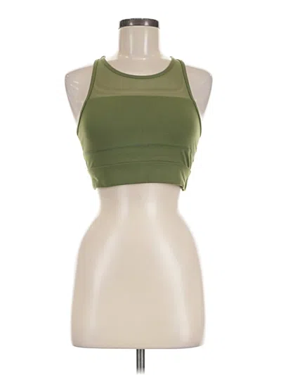 Pre-owned Zyia Active Tank Top Green Halter Neckline Tops