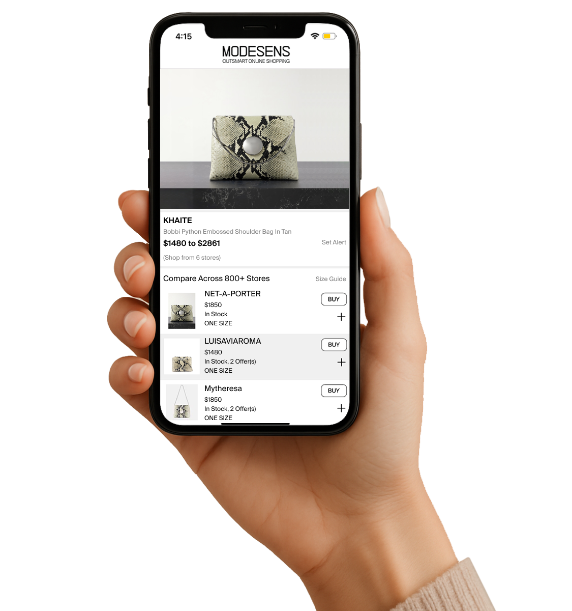 Share anything to ModeSens, find it at the best price