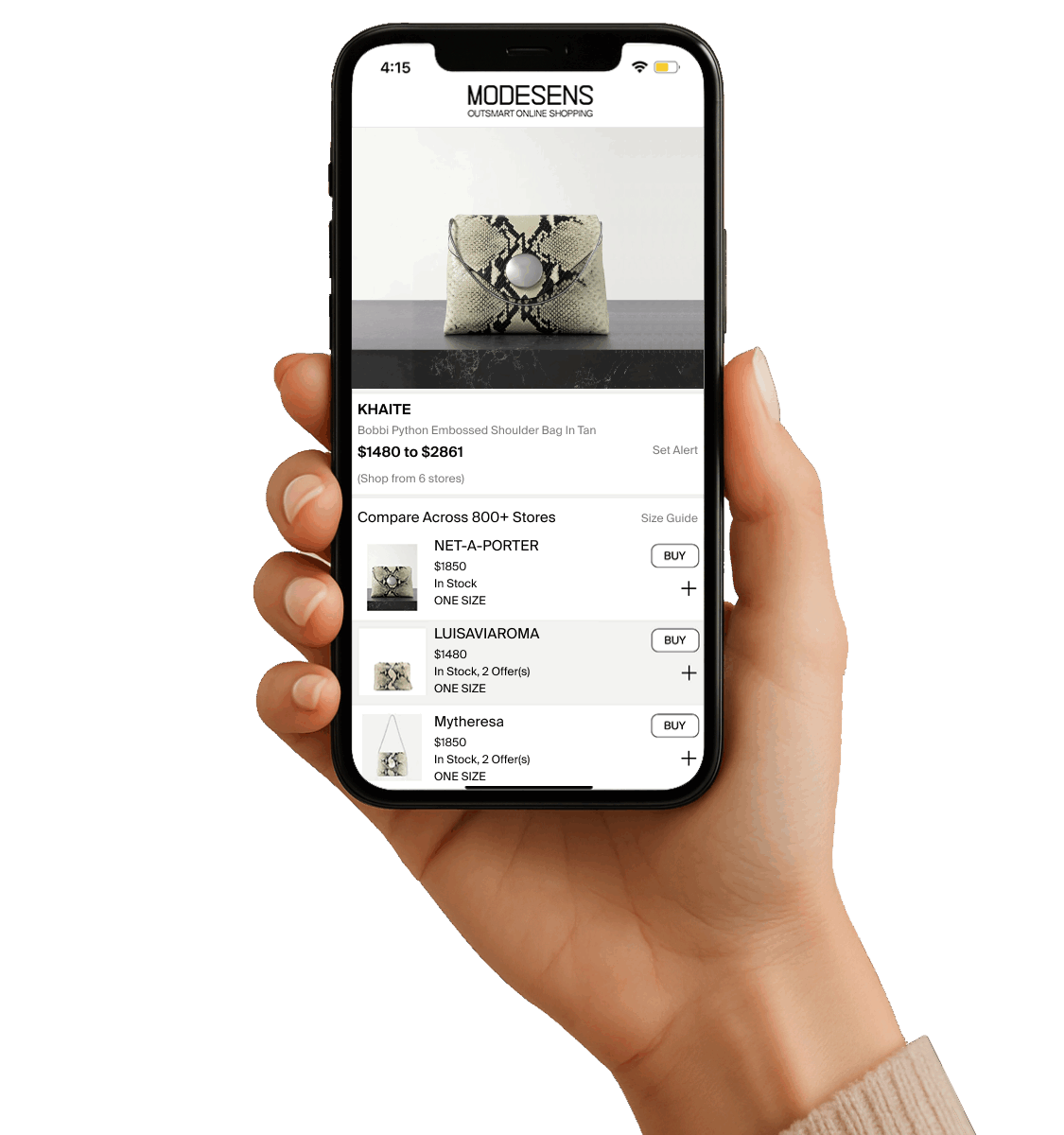 Share anything to ModeSens, find it at the best price