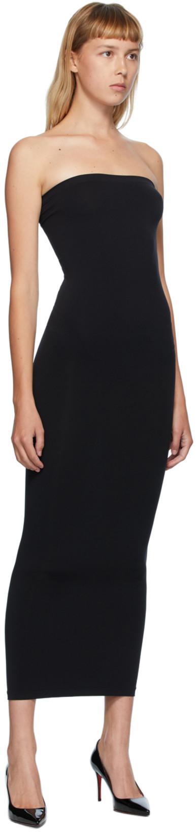 WOLFORD Fatal Cut Out Midi Dress In Black