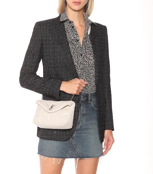 SAINT LAURENT Cassandra Ysl Patent Leather Sandals In Animal Print