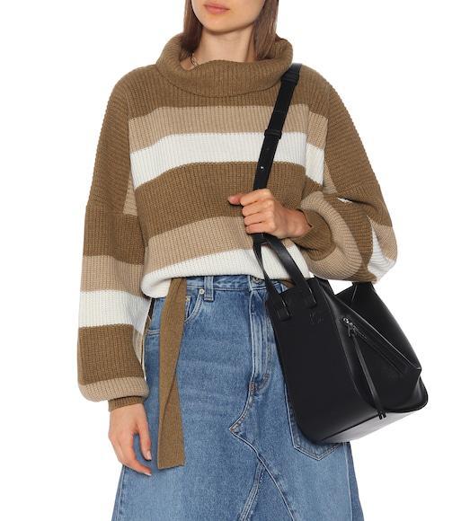 LOEWE Hammock Mini Leather Hobo Bag In Ocean