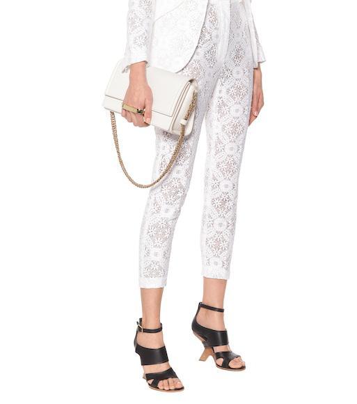 ALEXANDER MCQUEEN Cotton-blend Corded Lace Bustier Top In Neutral