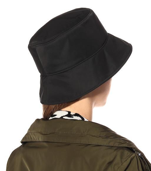 MONCLER Cotton Lining Stitched Brim Hat In Black
