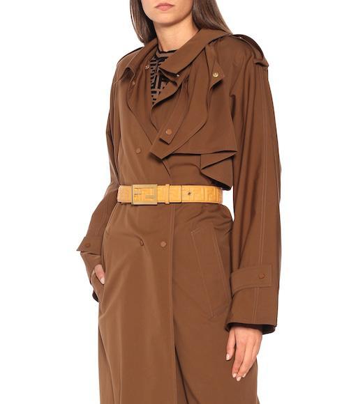 FENDI Women Brown T-shirt With Short Sleeves And All-over Ff Motiv In Cotton Woman In Black