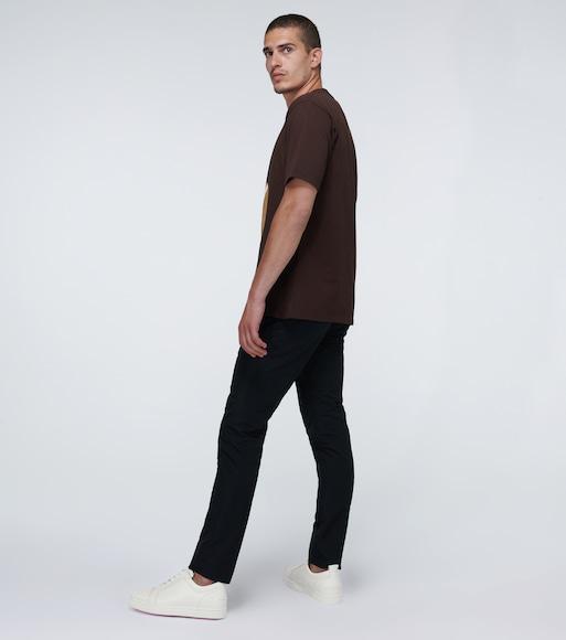 CHRISTIAN LOUBOUTIN Men Louis Junior Spikes Leather Sneakers In Multi