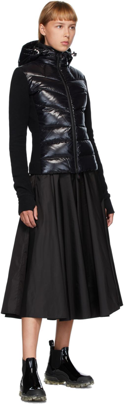 MONCLER Grenoble Padded Fleece Hoodie With Zip And Hood In Black