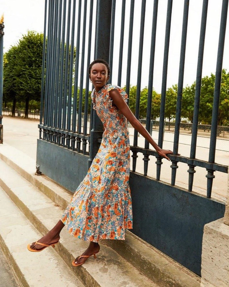 shopbop.com's Posts | Wearing: Sea Biarritz Smocked Maxi In Multi