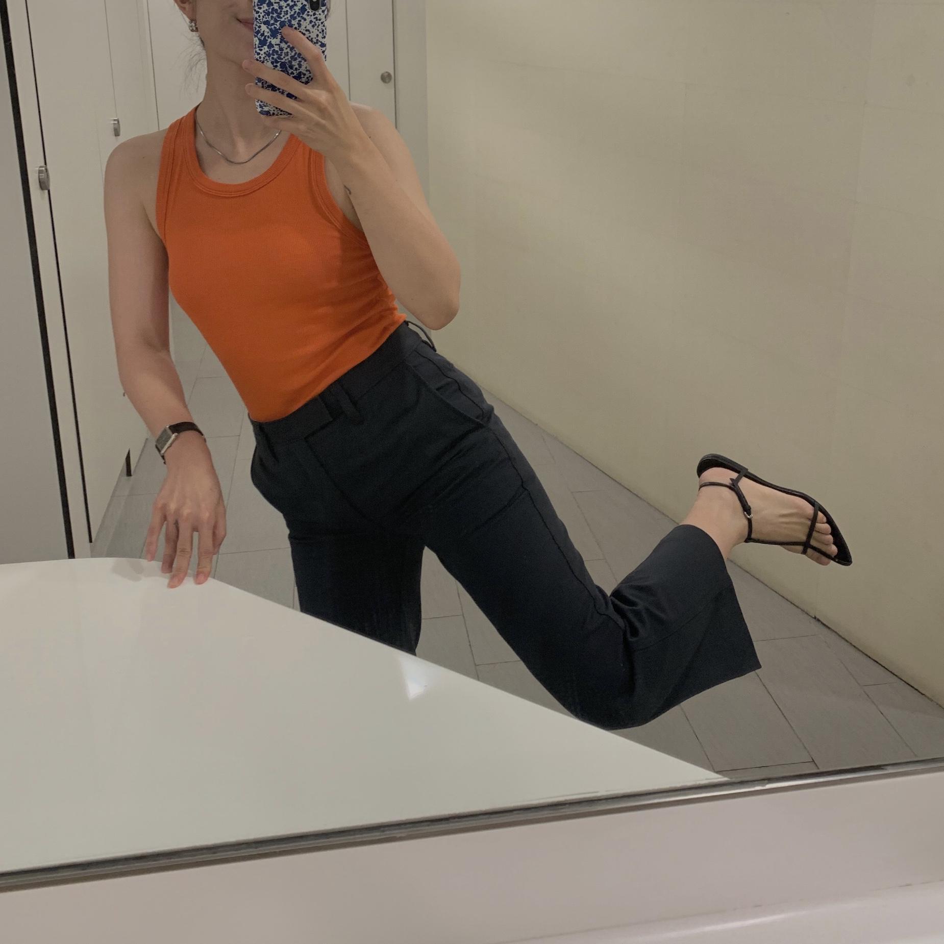 JIL SANDER Leather Sandals Flat Sole Pointed Toe In Black