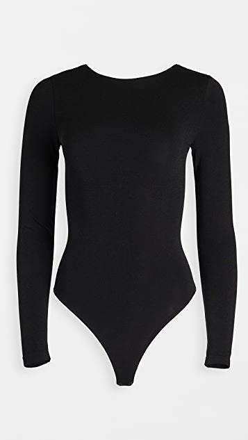 WOLFORD Buenos Aires Stretch-jersey Thong Bodysuit In Black