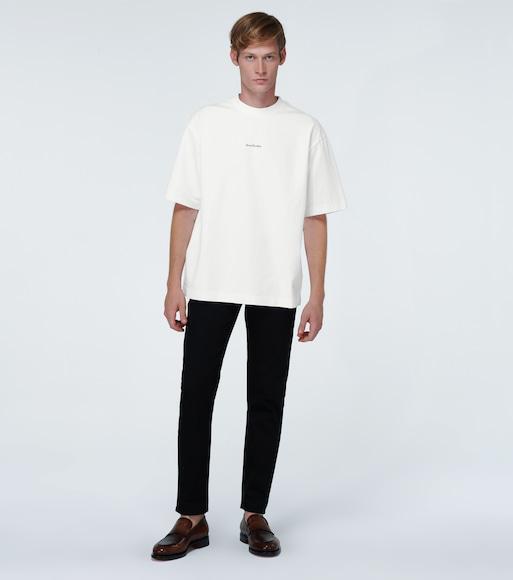 ACNE STUDIOS Straight Fit Cotton Jeans In Black