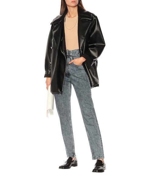 MAISON MARGIELA 20mm Tabi Brushed Leather Loafers In Black