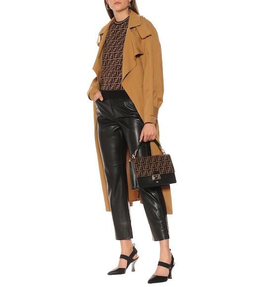 FENDI Women Brown T-shirt With Short Sleeves And All-over Ff Motiv In Cotton Woman In Black