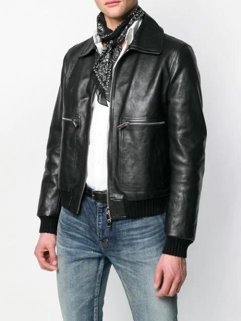 SAINT LAURENT Monogram Polo Shirt In White