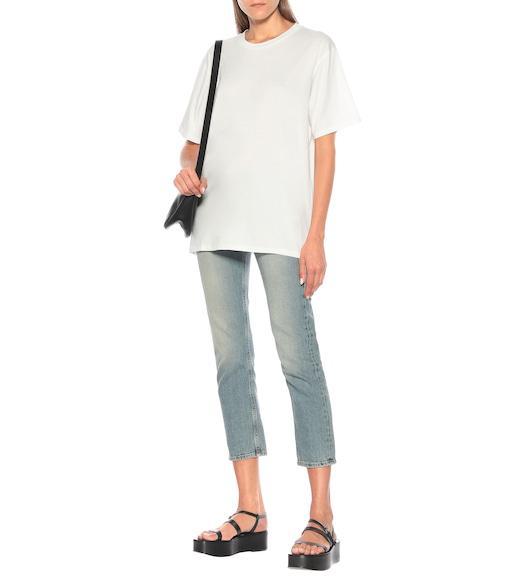 THE ROW Small Slouchy Banana Grain Leather Bag In Black