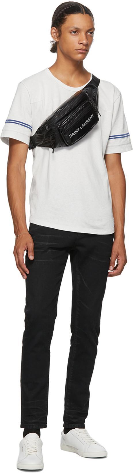 SAINT LAURENT Gym Low Logo-print Leather Sneakers In White