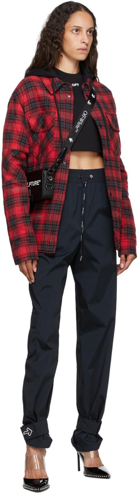 OFF-WHITE Off White Cropped T Shirt With Off Embroidery In Black