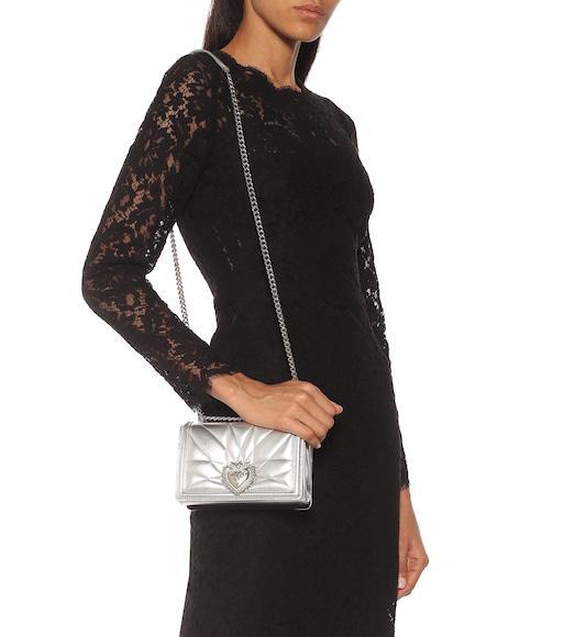 DOLCE & GABBANA Lace Midi Dress In Black